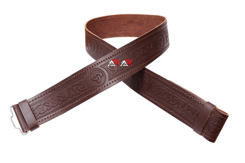 Scottish leather kilt belt - leather,