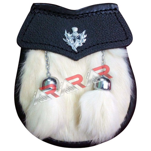 Thistle boy sporran white fur - boy,
