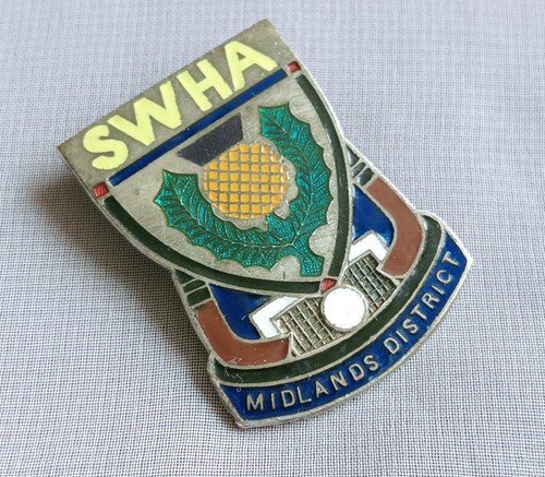 Vintage enamel badge swha - badge,