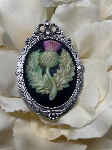 Brooch pin thistle scotland - brooch,