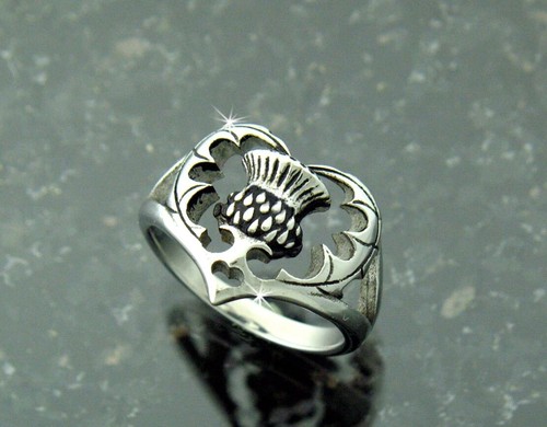 Bold scottish thistle - scottish, ring