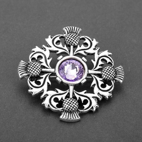 Scottish thistle cross pin - scottish,
