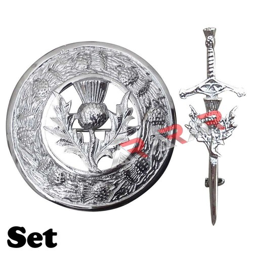 Scottish kilt pins - kilt, thistle